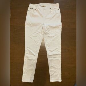 Women’s Diane Gilman DG2 White Stretch Jeans Size LT (16)